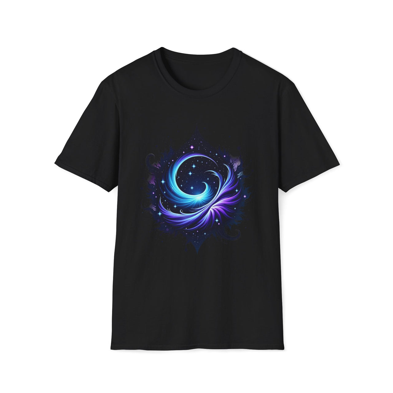 Macabre Threads Black Cosmic Drift – Galactic Flow T-Shirt