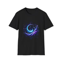 Macabre Threads Black Cosmic Drift – Galactic Flow T-Shirt