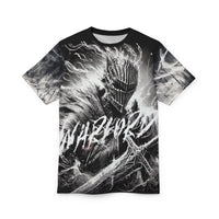 Macabre Threads Black stitching Warlord of the Fallen All-Over Print T-Shirt – Gothic Warlord Battlefield Tee