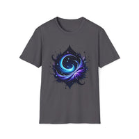 Macabre Threads Charcoal Cosmic Drift – Galactic Flow T-Shirt