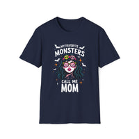 Macabre Threads Navy Monster Mom T-Shirt – Funny Gothic Mom Tee