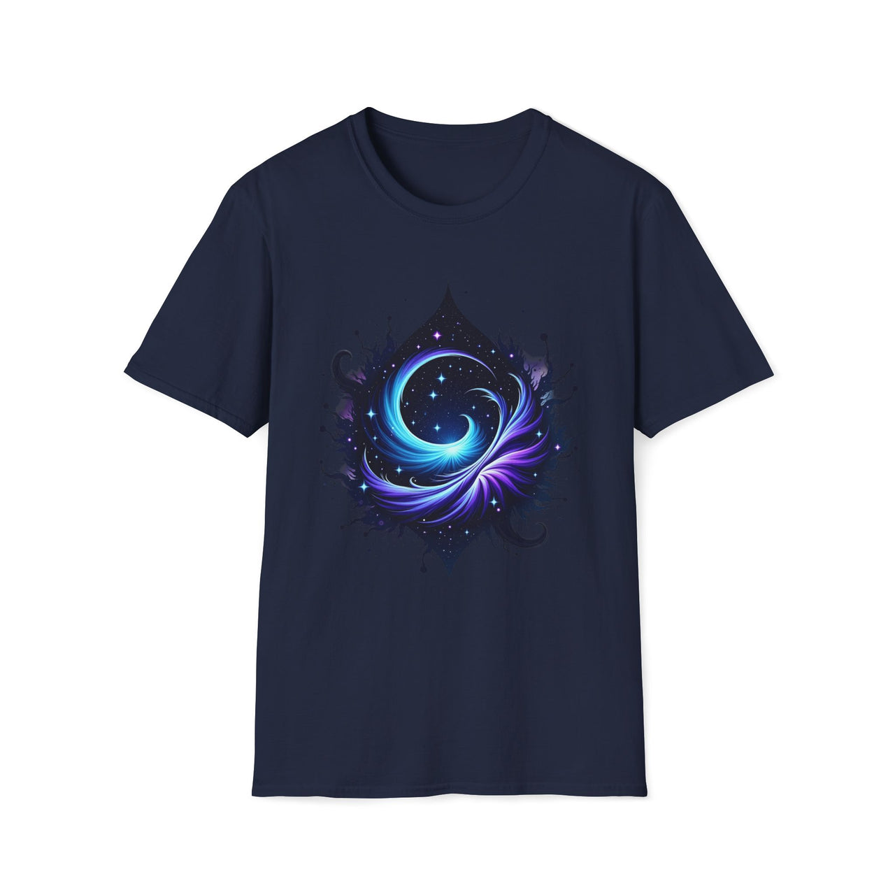 Macabre Threads Navy Cosmic Drift – Galactic Flow T-Shirt
