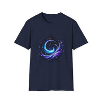 Macabre Threads Navy Cosmic Drift – Galactic Flow T-Shirt