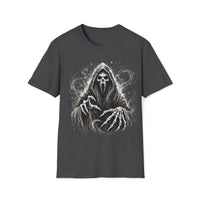 Macabre Threads Dark Heather Phantom Shroud – Gothic Phantom Reaper T-Shirt