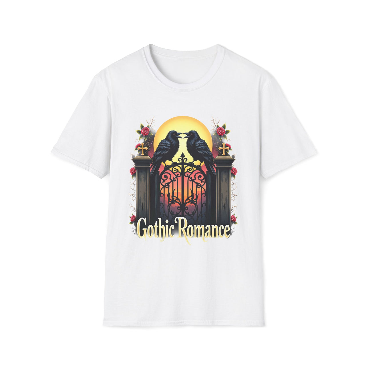 Macabre Threads White Gothic Ravens T-Shirt – Dark Romance Crow Tee