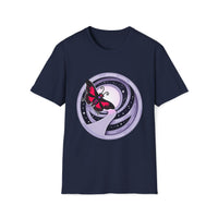 Macabre Threads Navy Mystical Flight T-Shirt – Gothic Butterfly Moon Graphic Tee