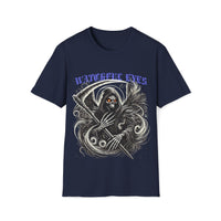 Macabre Threads Navy Watchful Eyes – Grim Reaper T-Shirt