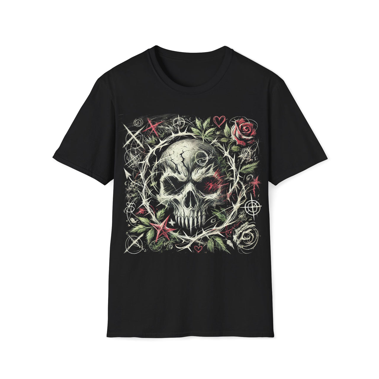 Macabre Threads Black Thorned Eternity – Thorn Skull Shirt