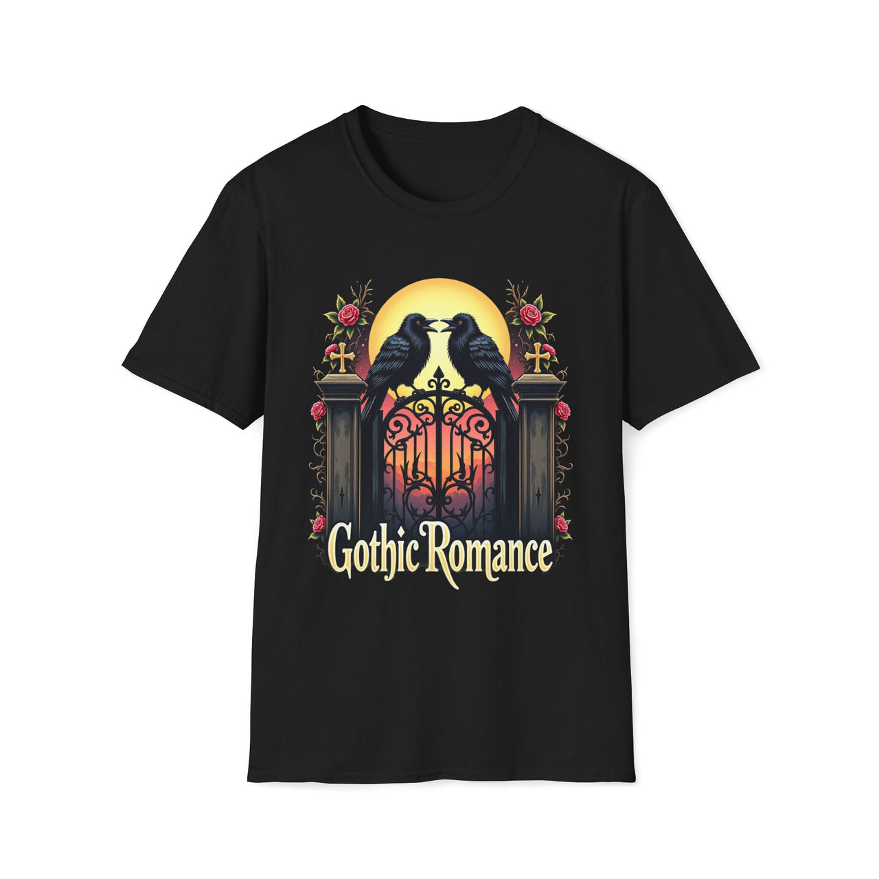 Macabre Threads Black Gothic Ravens T-Shirt – Dark Romance Crow Tee