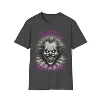 Macabre Threads Dark Heather Twisted Nightmare T-Shirt – Killer Clown Graphic Tee