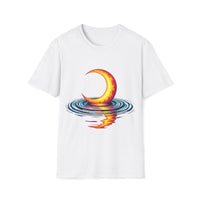 Macabre Threads White Hypnotic Moon – Lunar Reflection T-Shirt