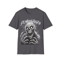 Macabre Threads Charcoal Demonborn T-Shirt – Gothic Horror Design