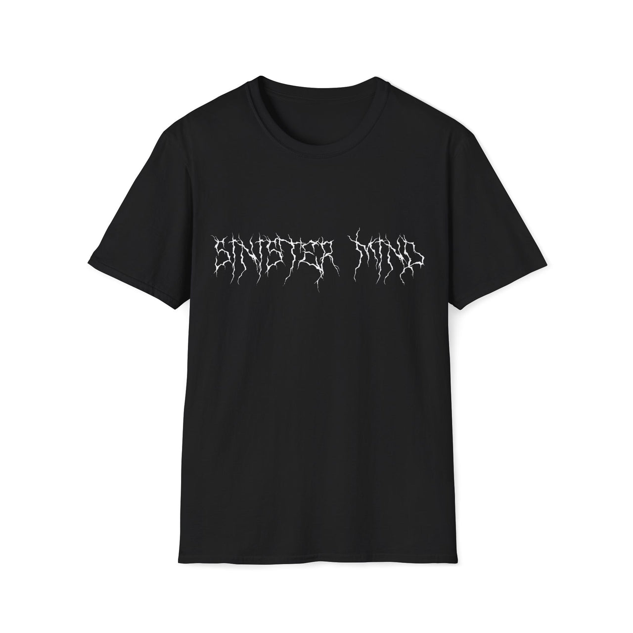 Macabre Threads Black Sinister Mind T-Shirt – Gothic Minimalist Statement Tee