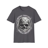 Macabre Threads Charcoal Fragile Mortality – Cracked Skull Shirt