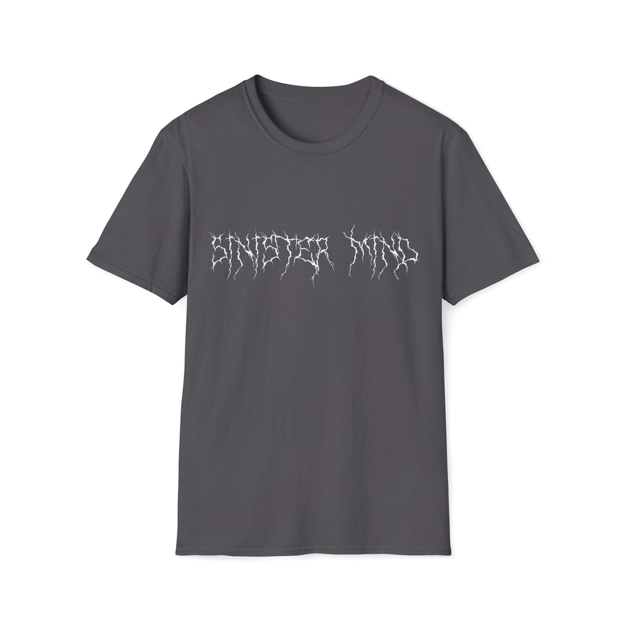 Macabre Threads Charcoal Sinister Mind T-Shirt – Gothic Minimalist Statement Tee