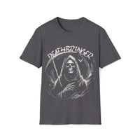 Macabre Threads Charcoal Deathbringer – Classic Grim Reaper T-Shirt