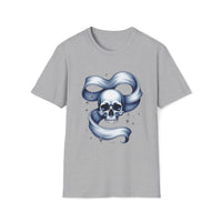 Macabre Threads Sport Grey Stellar Skull Galaxy Skull T Shirt – Cosmic Gothic Tee