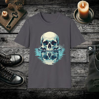 Waves Reflection Skull Reflection T Shirt – Gothic Water Skull Tee