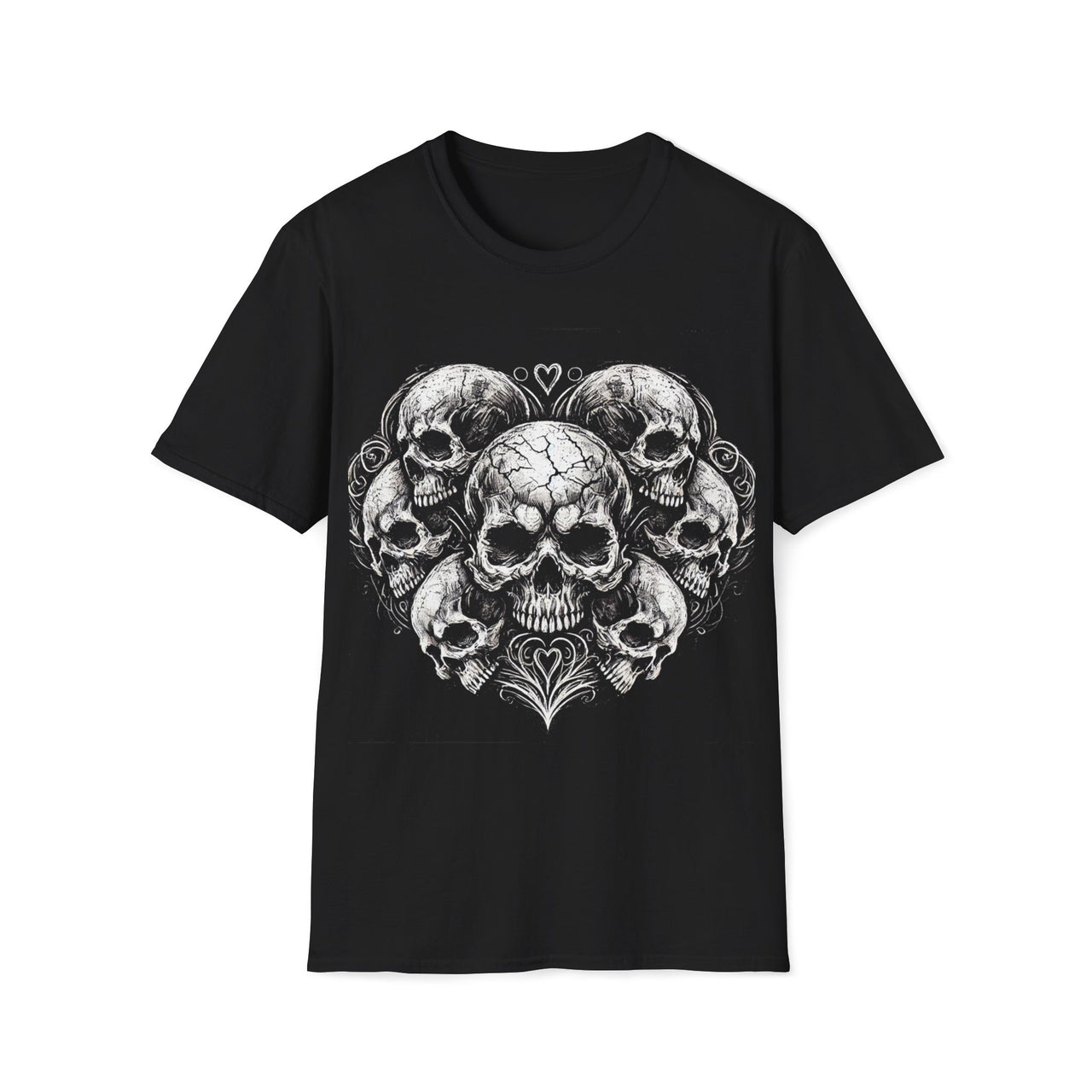 Macabre Threads Black Heart of Doom – Skull Heart T-Shirt