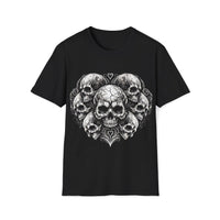 Macabre Threads Black Heart of Doom – Skull Heart T-Shirt