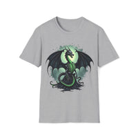 Macabre Threads Sport Grey Ichor Dragon T-Shirt – Venomous Gothic Dragon Design