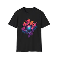 Macabre Threads Black Mystic Swirl T-Shirt – Cosmic Energy Vortex Graphic Tee