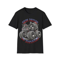 Macabre Threads Black Grim Driver – Monster Truck Reaper Tee