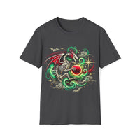 Macabre Threads Dark Heather Infernal Majesty – Gothic Dragon T-Shirt
