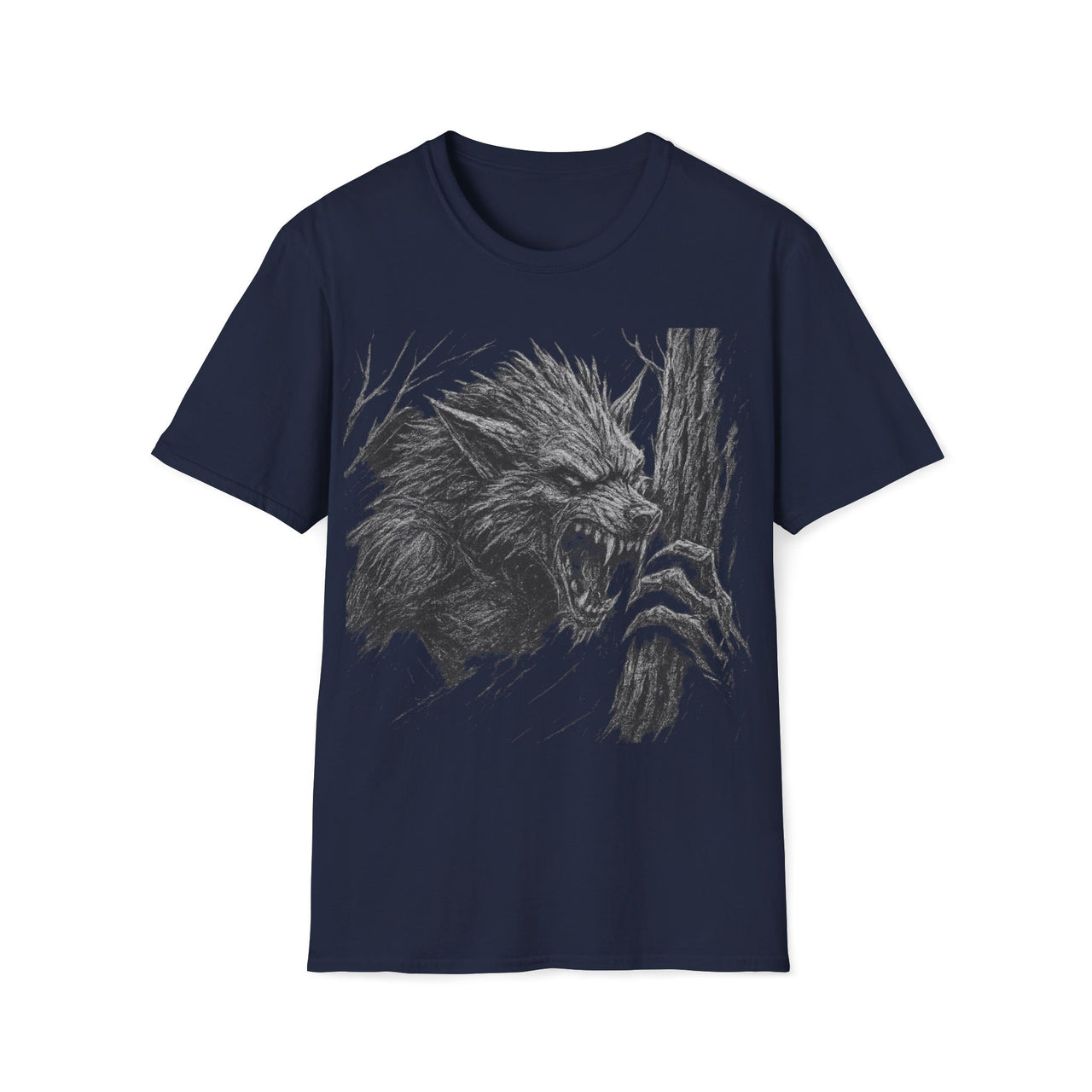 Macabre Threads Navy Bloodroot – Werewolf T-Shirt